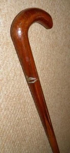 WW1 Military RFC Walking Stick / Cane Aircraft Propeller Marquetry Fritz Handle - Picture 1 of 11