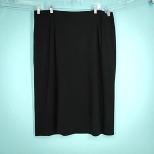 Eileen Fisher Plus Size 2X Black System Viscose Jersey Midi Pencil Pull On Skirt - Picture 1 of 6