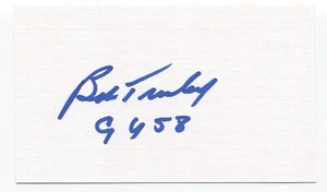 Bob Turley Signed 3x5 Index Card Autograph Baseball New York Yankees Cy Young - Picture 1 of 2