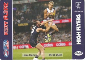  AFL 2022 Teamcoach Fremantle Dockers - Liam Henry Footy Flipz Card No.FF-06