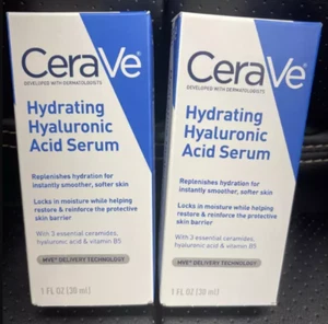 2X CeraVe Hydrating Hyaluronic Acid Serum Moisturising Serum 30ml UK - Picture 1 of 15