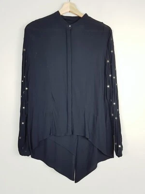 Blusa Top SASS & BIDE Mujer Talla 8 o US 4 Azul Marino The Borderline Manga Larga Foto 1 de 4