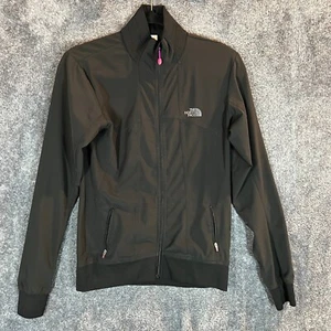 The North Face Jacket Womens Small Black Lightweight Running Stretch Hooded - Picture 1 of 8