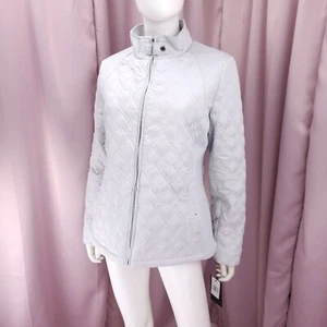 Weatherproof Women's Gray Quilted Insulated Lined Puffer Jacket Large NWT - Picture 1 of 9