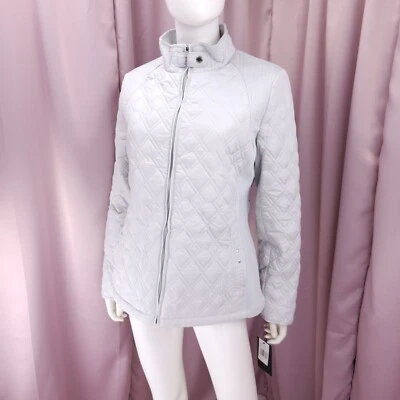 Weatherproof Women's Gray Quilted Insulated Lined Puffer Jacket Large NWT - Image 1 of 4