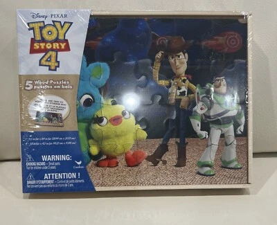 Disney Pixar Toy Story 4, 5 rompecabezas de madera en 1 caja sellada de fábrica Foto 1 de 4