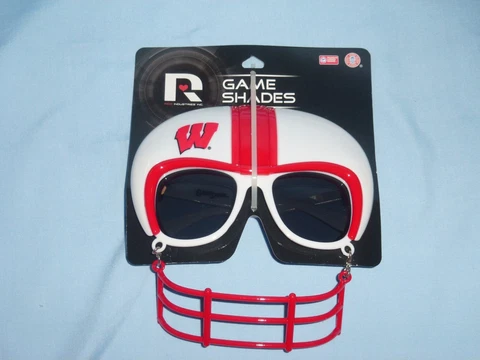 WISCONSIN BADGERS   Sunglasses GAME SHADES    by Rico   NIP  "W" logo Cover