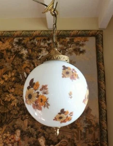 Vintage Lantern Globe Chandelier Ceiling Light Wired Ready to hang - Picture 1 of 6