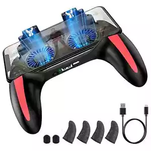 Mobile Phone Game Controller Joystick Cooling Fan Gamepad for PUBG Android IOS - Picture 1 of 8