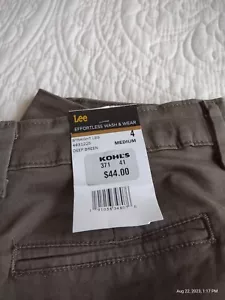 Women's Lee Straight Leg Pants Size 4 New with tags Taupe color - Picture 1 of 3