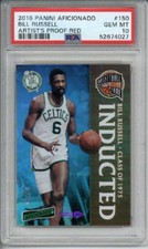 2016 PANINI AFICIONADO ARTIST PROOF RED #150 BILL RUSSELL LE 16/99 PSA 10 POP 1