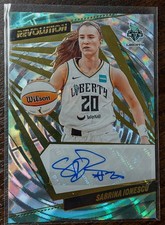 2022 Panini WNBA Revolution Sabrina Ionescu Fractal /99 Auto Autograph Liberty
