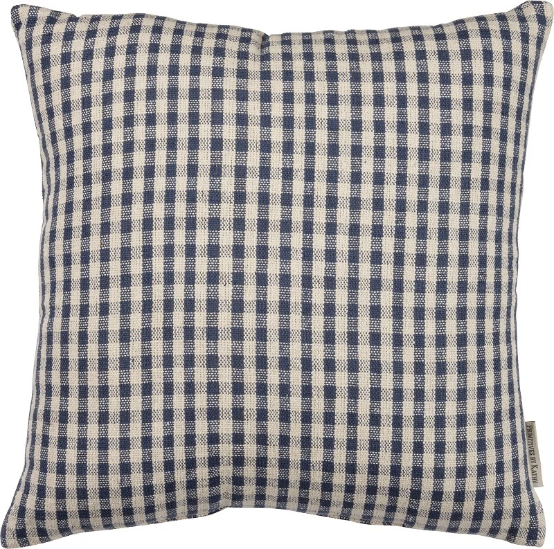 NEW!~Decorative Pillow~Blue Gingham Pattern~Primitive/Retro/Country/Linen/Cotton - Image 1 of 1
