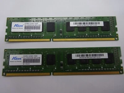 ASint 4GB (2x2GB) DDR3 SLZ302G08-MDJHB 1333Mhz #R1451 - Bild 1 von 2