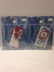 2 Designs For The Needle Canvas Creations Eyeglass Case Kits Monogram And Roses - Picture 1 of 6
