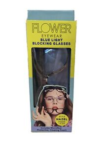 Flower Eyewear Blue Light Blocking Glasses, Style: Hazel Power:+0.00