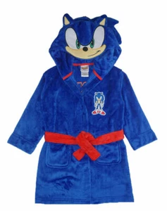 Sonic The Hedgehog Boys Blue Costume Plush Robe Size 4/5 6/7 8 10/12 - Picture 1 of 5