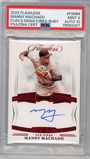 2022 Panini Flawless Signatures RUBY #FSMM Manny Machado AUTO #10/15 PSA 9 10