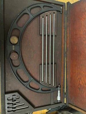 Old Vintage Starrett No. 224 16" - 20" Outside Micrometer  SET E - Complete - Image 1 of 4