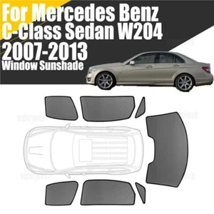 Magnetic Window Sunshade For Mercedes C-Class W204 Mesh Windshield Frame Curtain - Picture 1 of 14