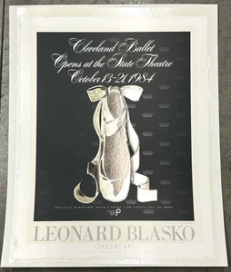 1984 Cleveland Ballet Poster Staatstheater Leonard Blasko signiert 28x22 *an Bord - Bild 1 von 7