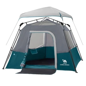 Tende da Campeggio 4/6 Persone Pop Up Tenda Istantanea - Setup in Anni 60 per Famiglia Campin... - Foto 1 di 8