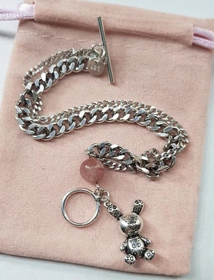 EDLES BETTEL ARMBAND 925 Silber Charm Zirkonia PANZER ARMKETTE Armreif Anhänger - Bild 1 von 4