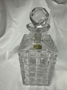 Atlantis Helsinki Kristall Karaffe Blockschliff 9 Zoll 28 Unzen Vintage - Bild 1 von 8