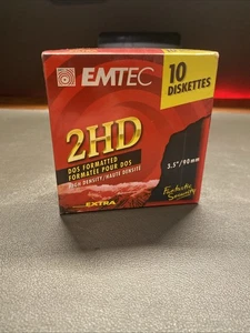 20x EMTEC Floppy Disk 2HD 3.5" DOS IBM Formatted Diskettes Extra Sealed Pack NEW - Picture 1 of 6
