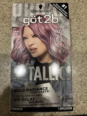 SCHWARZKOPF GOT2B METALLICS COLOR DE PELO PERMANENTE ~ M84 ROSA SAKURA  Foto 1 de 3