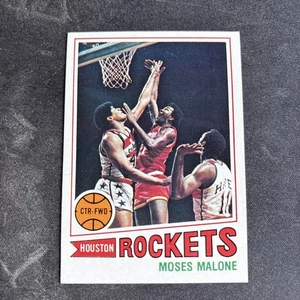 1977-78 Topps #124 Moses Malone White Back Sharp No Creases Great Color - Picture 1 of 2