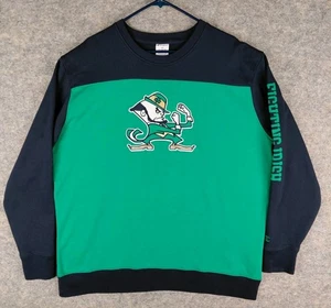Champion Notre Dame Sweatshirt bestickt Herren 2XL 26x31 blau grün - Bild 1 von 17