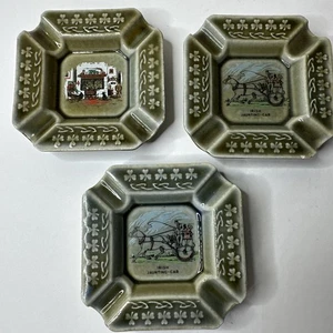 Juego de 3 ceniceros irlandeses vintage Wade Pottery raro años 60 de cerámica - Imagen 1 de 8