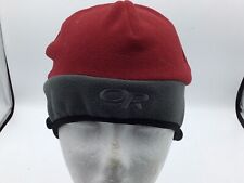 Outdoor Research OR Peruvian Hat Gray Red Black Gore Wind Stopper Kids Size M/L