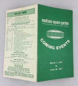 NBA 1977 Madison Square Garden Coming Events-NBA Basketball, Circus, etc. - Picture 1 of 2