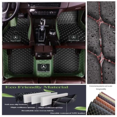 Fit Mercedes-Benz 1998-2024 All Models Waterproof Custom Carpets Car Floor Mats - Image 1 of 4