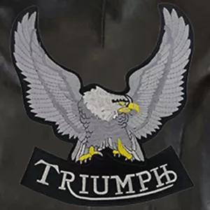 Triumph Motorcycles England Logo Large Size 9.5"x10.0" Embroidered Iron On Patch - Picture 1 of 11