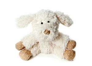 Mousehouse Cream Fluffy Dog Soft Toy with Brown Nose & Paws for Baby Boy or Girl - Picture 1 of 4