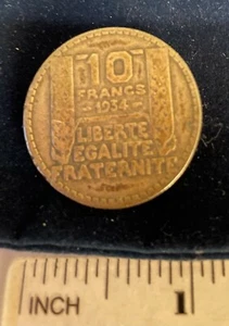 Coin France 10 Francs 1934 Republique Francaise - Picture 1 of 2