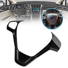 For Ford Fiesta MK7 MK7.5 2009-2017 Carbon Fibre Steering Wheel Trim Cover Black