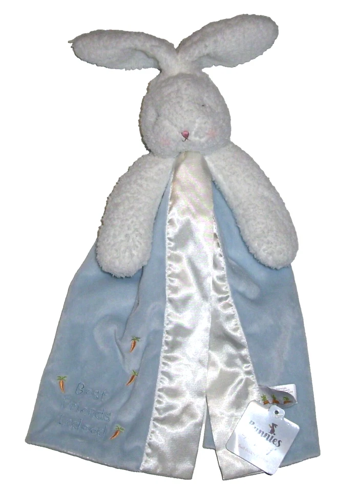 Новый с Ярлыками кролики на залив синий лучшие друзья действительно кролик морковь Baby одеяло милый - Изображение 1 из 1
