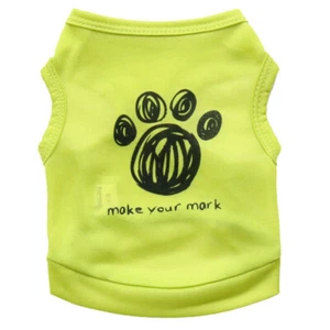 Puppy Clothes Dog Shirt Cat Small Vest Sleeveless Cute Dog Printed Pet T-shi - Picture 1 of 27