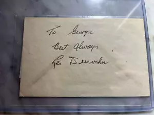 Leo Durocher New York Giants Brooklyn Dodgers HOF JSA auto Blackstone Hotel auto - Picture 1 of 2