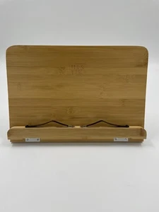 Tischnotenpult Tischständer Notenpult Notenstativ Bambus Holz Noten Klemme groß - Bild 1 von 3