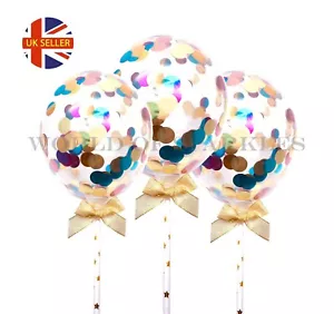 3 Stück Konfetti Party Zubehör Luftballons Latex Cake Topper Geburtstag Hochzeit Deko - Bild 1 von 12