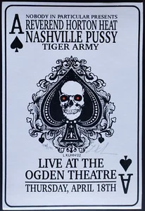 Tarjeta Reverend Horton Heat Handbill 2002 Denver - Imagen 1 de 1