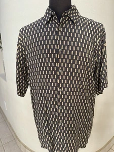 Pierre Cardin Men’s Abstract Button Up Shirt. Short Sleeve. Dress Shirt. Size M - Picture 1 of 5