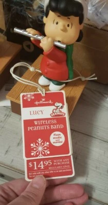 2011 Hallmark Wireless Peanuts Band Lucy On Flute Moving Figurine NWT NEW W/TAGS - Image 1 of 3
