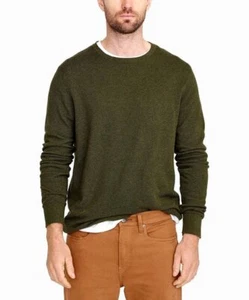 BNWT J. CREW MENS COTTON CASHMERE OLIVE SWEATER SIZE MEDIUM - Picture 1 of 2