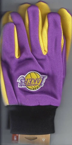 L.A. Lakers NBA Team Garden Utility Gloves-NEW! Cover
